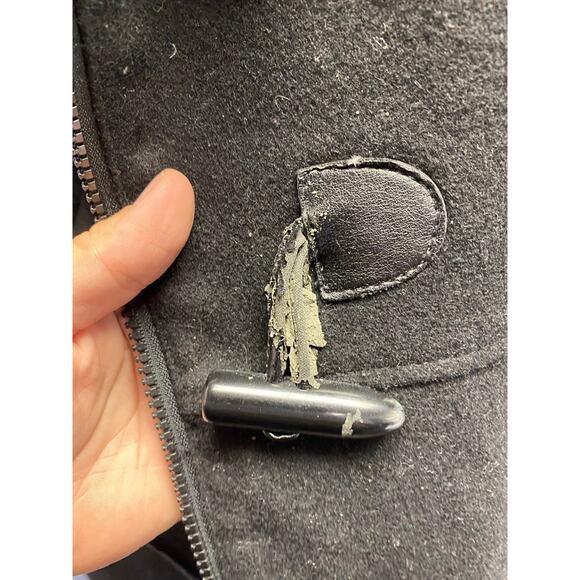 Wool XL black Zipper and Button Closure - Picture 3 of 4